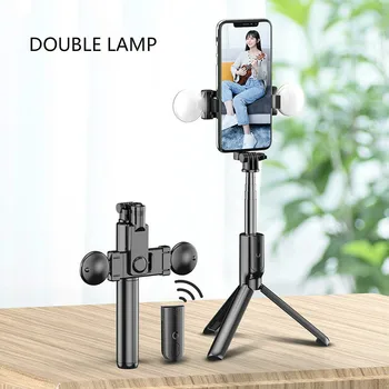 

Selfie Stick Tripod with 2 Fill Light For Phone Monopod Selfie Stick BluetoothWith Shutter Remote With phone Stand Mobile Clip