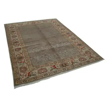 

176x235 Cm Brown Handmade Oushak Rug-6x8 Ft