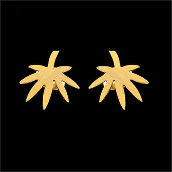

10 Pairs Mothers Day Gift Vintage Jewelry Stainless Steel Femme Autumn Maple Leaf Stud Earrings Stylish Nature Inspired Jewelry