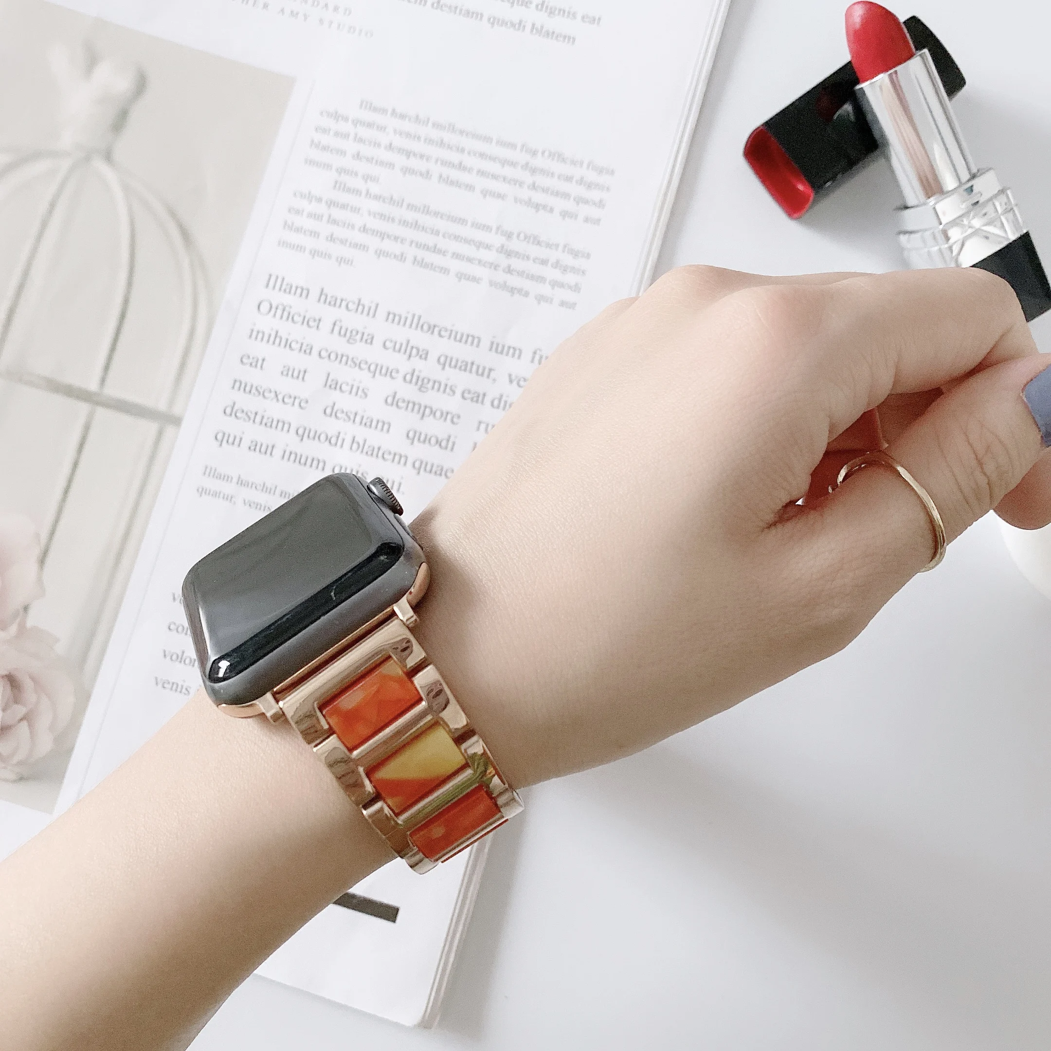 Ремешок из нержавеющей стали для apple watch 42 мм 38 браслет Correa iWatch ремешок Series 6 5 4 SE 40 44