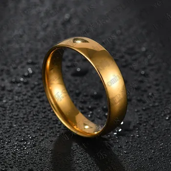 

Arc Five-Color Glossy Couple's Ring Spherical Stainless Steel Custom Ring Fashion Ring Wahaha