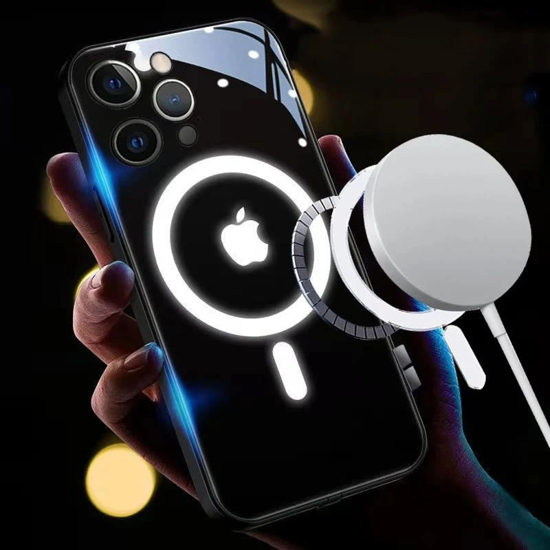 

Transparent For Magsafe Case For iPhone 12 Pro Max Mini Magnetic Case Support Wireless Charging Induction PC protective shell