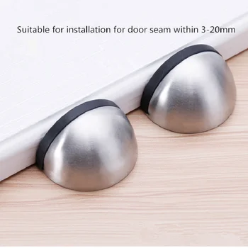 

Magnetic floor Self adhesive Door Stopper Stainless Steel bottom home Rubber wedges doorstop stand under the door