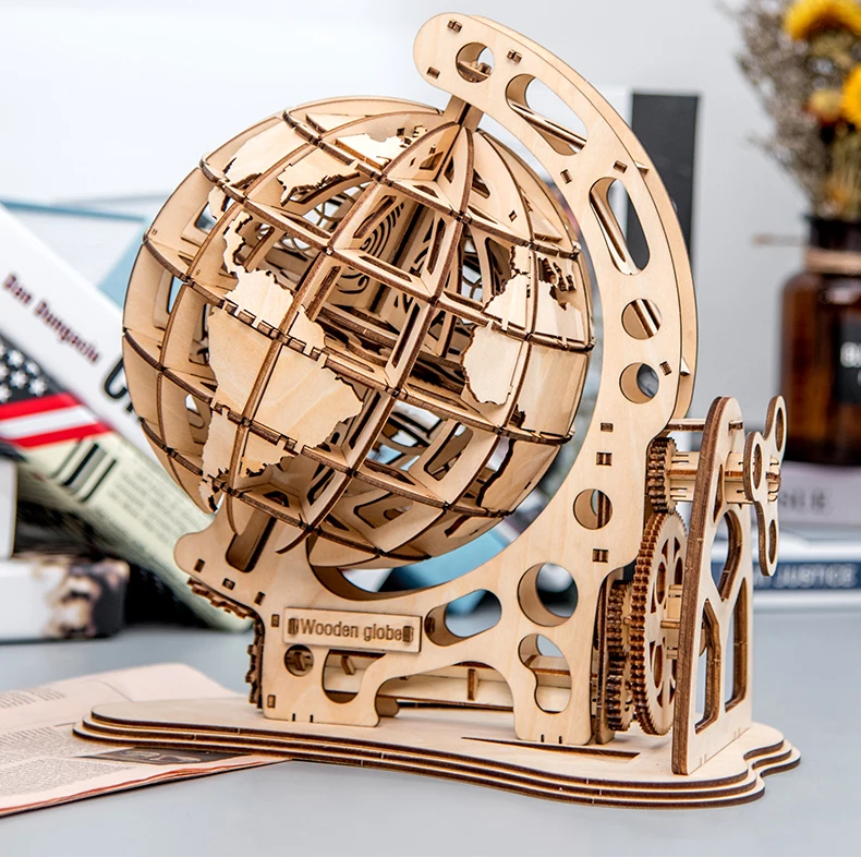 3D Wooden Globe 1