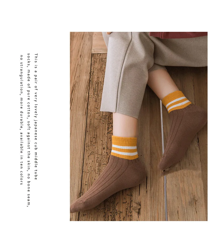 10 Pairs Low Tube Woman Stripe Cotton Socks For Spring Summer Autumn Women Low-Cut Shallow Mouth Socks Ins Tide Sports Socks wool socks women