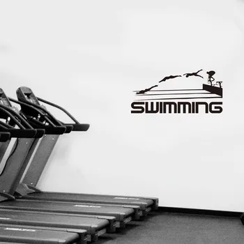 

Swimming sports stickers room removable wall decoration Stickers Wall Stickers children's room gym wall decoration