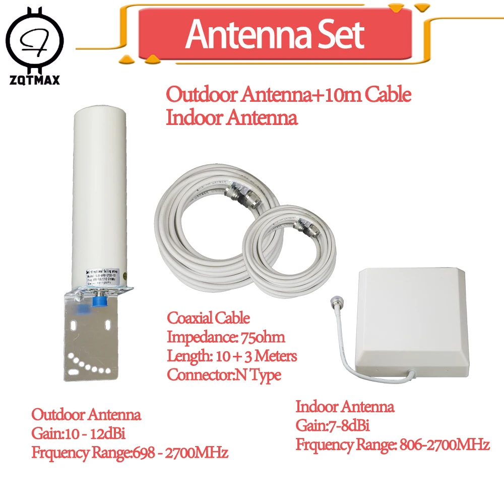 ZQTMAX 12dBi 900 1800 2100 2600 антенна для UMTS 3G интернет LTE 4G усилитель сотового сигнала 2g gsm
