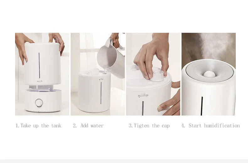 Увлажнитель воздуха Xiaomi Mijia Deerma 5l, 35 дБ, тихий, Очищающий воздух для помещений с кондиционированием воздуха, офисный, бытовой