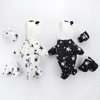 

Lovely Cartoon Children Bodysuit Outwear Thick Warm Coat Romper Creeper White Duck Down Clothes For Baby Newborn Toddler Pajamas