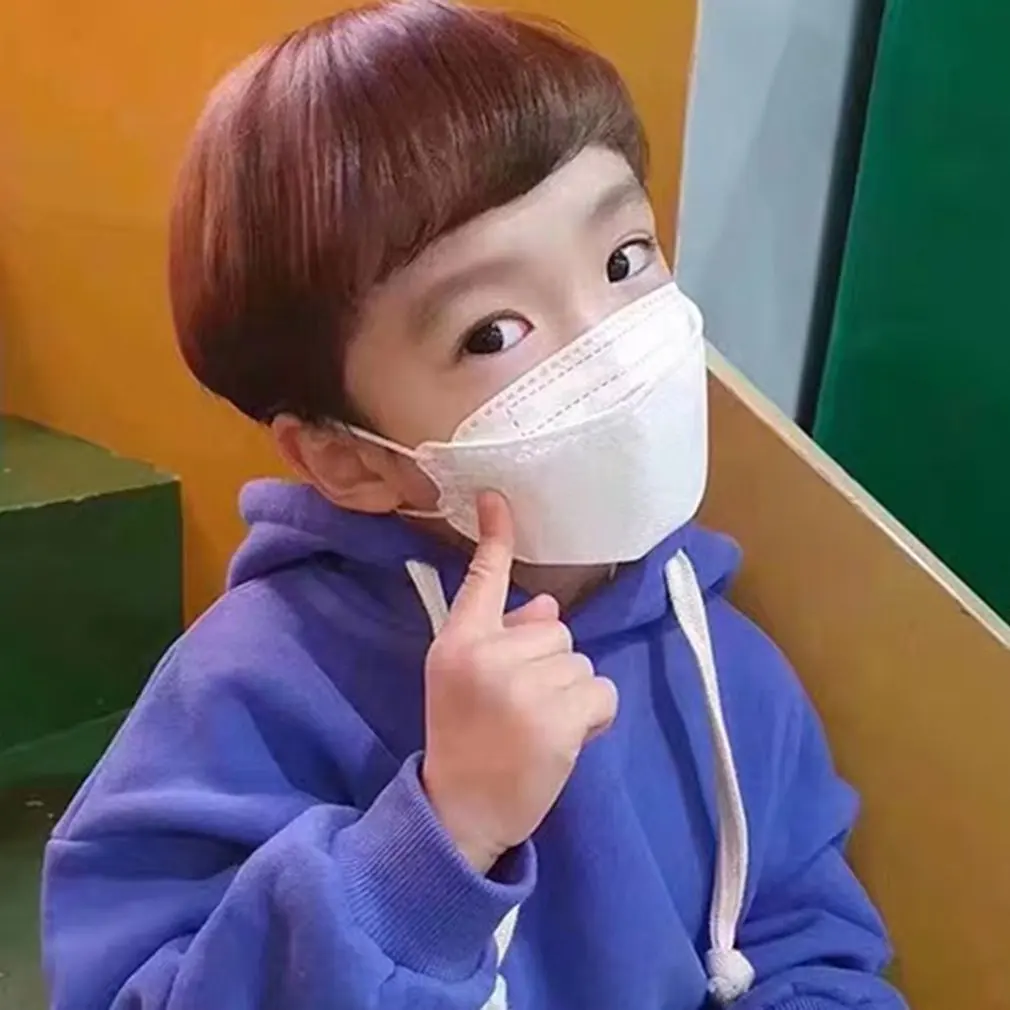 

5 Pcs/Bag Kf94 Mask Children Boys And Girls High Efficiency Filtration 3D Fitting Design Respirator Fresh