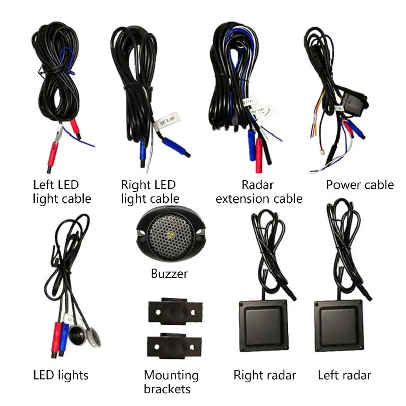 BSM-24 Two-color Light Warning Microwave Sensor Blind Spot Mirror with Power |