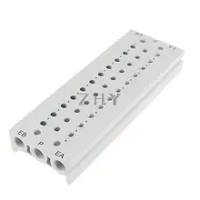 Прямоугольник алюминиевый блок коллектор Соленоидный клапан база 11 станций