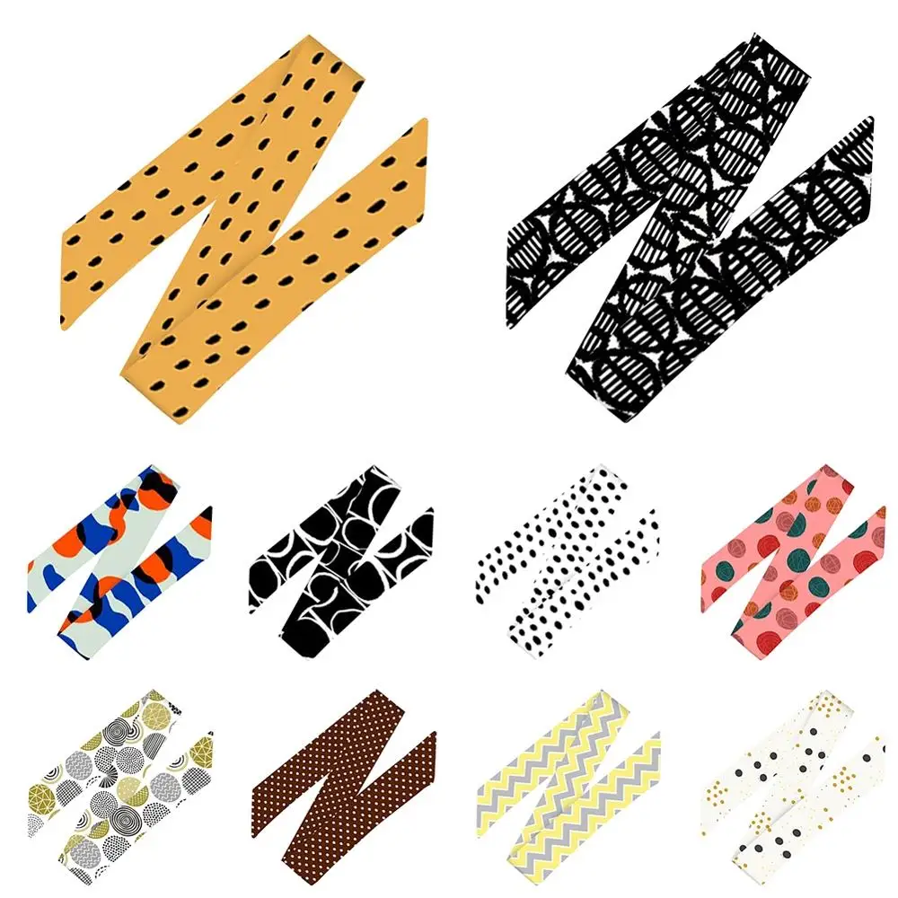 

New Fashion Stripe Chiffon Womenâ€˜s Scarf Soft Mutiple-Function Ribbons Autumn Winter Wild Neck Scarve For Ladies