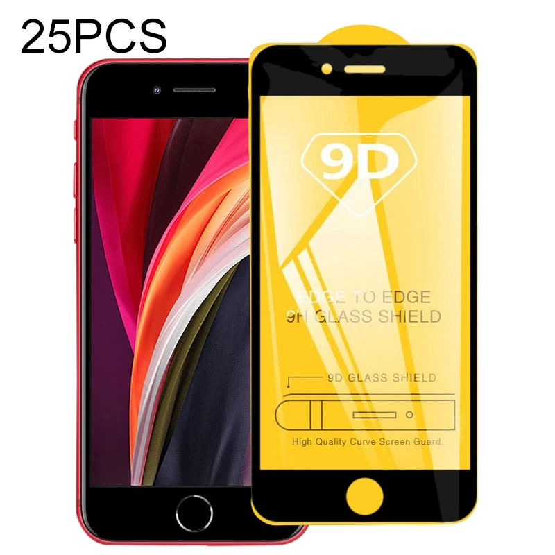 25 шт для iPhone 8 и 7 9D полный клей экран Закаленное стекло пленка | Электроника