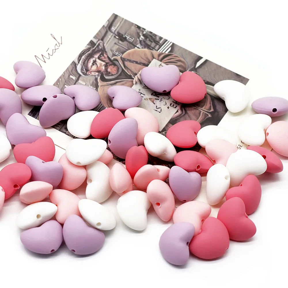 Cute-Idea Food grade Baby Silicone Beads 10PCs Baby tooth health Nursing beads Baby Pacifier Chain Toys accessories Baby goods 5