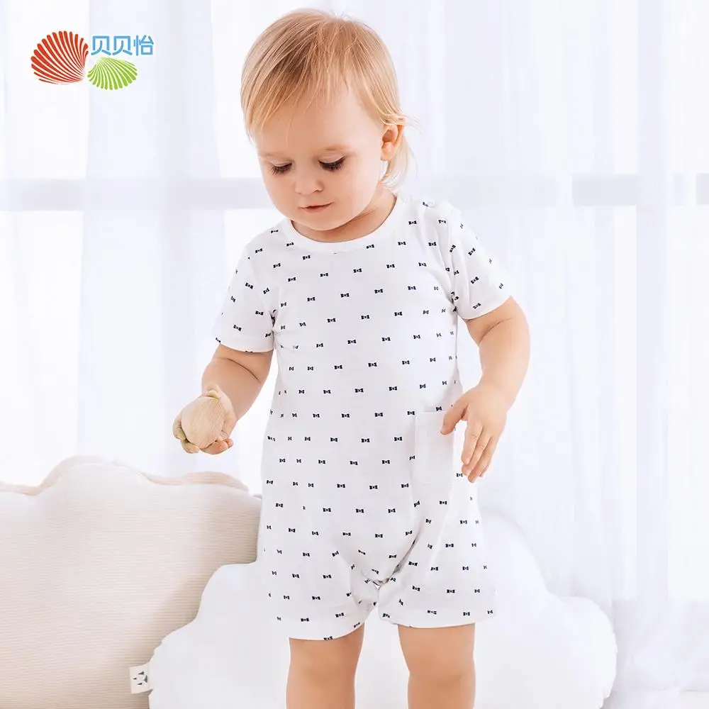 

Bornbay newborn baby boy rompers clothes summer high quality infant short sleeve jumpsuit print soft cotton outwear rompers