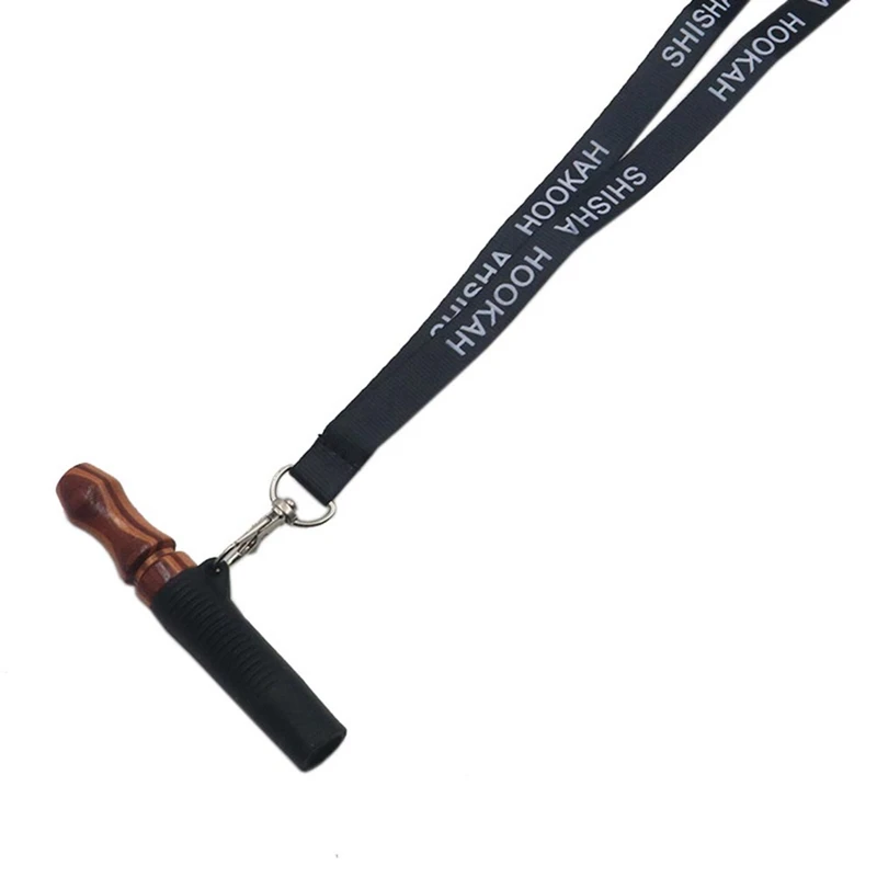 red 1 шт. мундштук кальяна с подвеской веревки ремень Shisha Рот Советы Силиконовые деревянные кальян наргиле водопровод мундштук многоразовые - Цвет: red