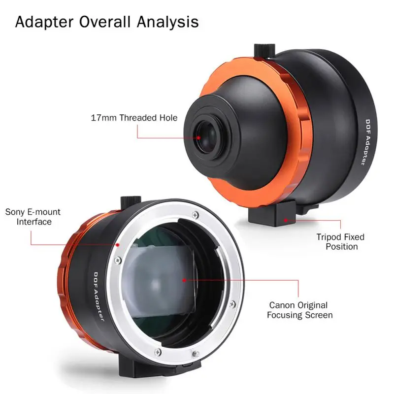 Aluminum Alloy Lens Adapter E Mount Full Frame Camera Lens Adapter Smartphone SLR/DSLR & Camera Len
