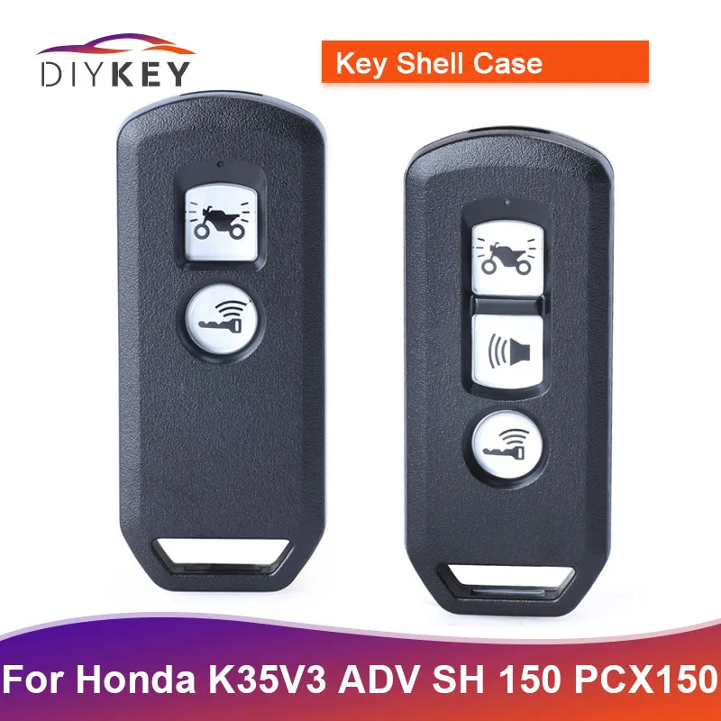 DIYKEY Key Case For Honda PCX 125 150 SH125 SH300 Super Cub 125 Motorcycle Scooter 3 Button Smart Key