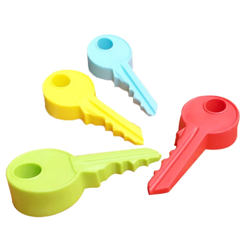 Hot Silicone Rubber Door Stopper Cute Key Style Home Decor
