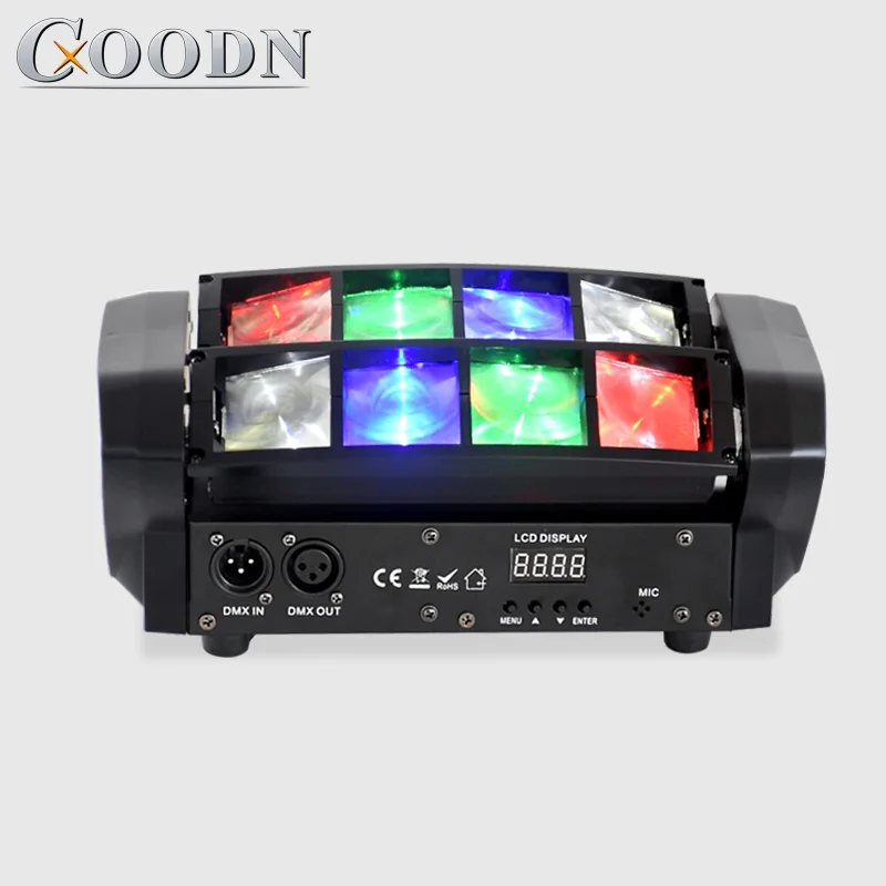 

stage 8X10W Mini LED Spider Light DMX512 LED Moving Head Light RGBW LED Beam light Club Dj Disco projector