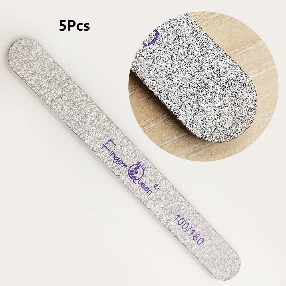 FA002-1-5Pcs 5 шт. пилочка для ногтей 100/180 шлифовальный буферный блок для педикюра маникюрный полировальный лак Инструменты для красоты профессиональные пилочки для ногтей серая лодка - Цвет: FA002-1-5Pcs