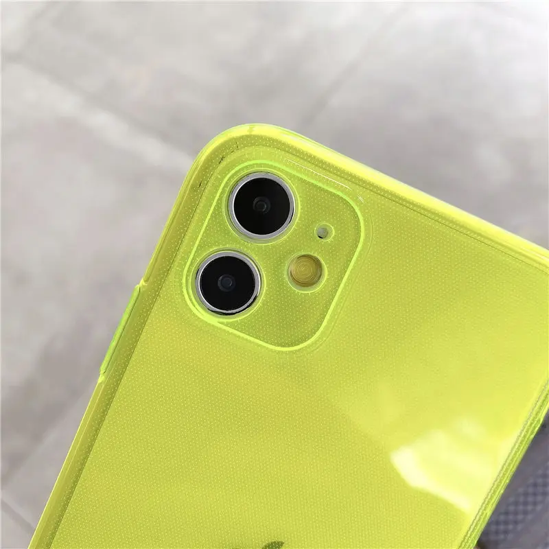 Флуоресцентный чехол для телефона с полной защитой камеры iPhone 11 Pro Max XR XS X 7 8 Plus