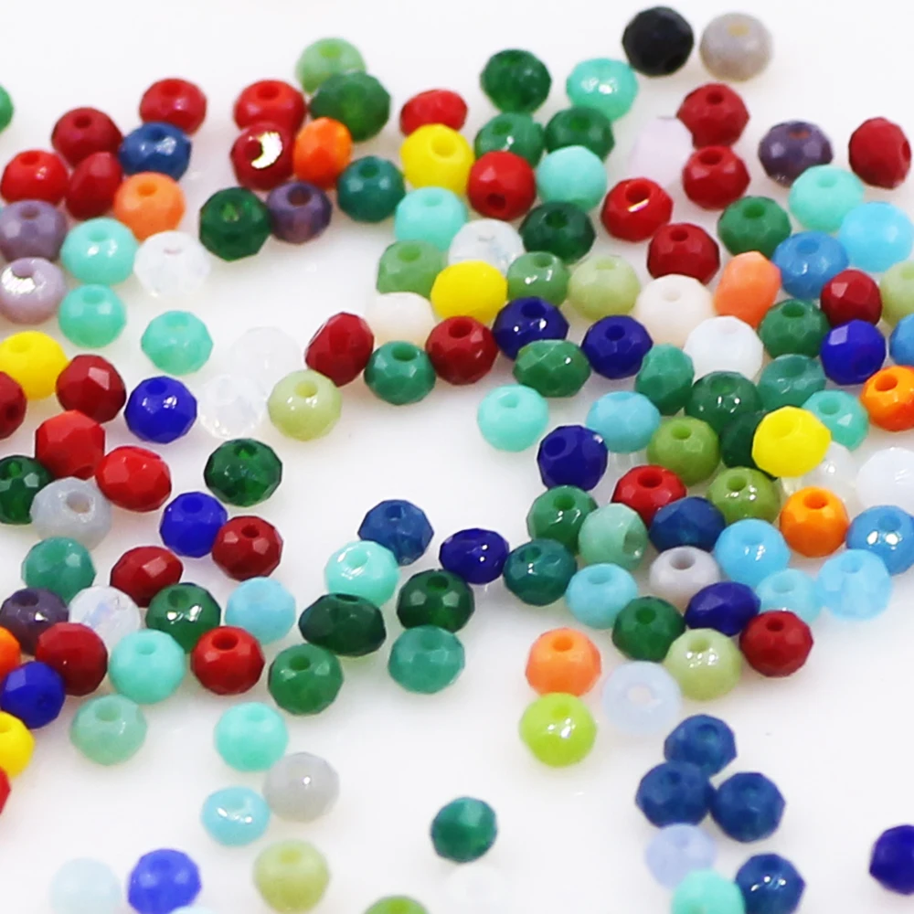 Круглые Бусины из стекла 2 мм 390 шт.|beads charms|glass spacer beadsbeads 2mm |