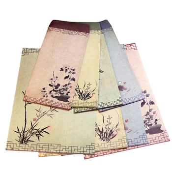 

Chinese style envelope ink painting lotus chrysanthemum gift envelope