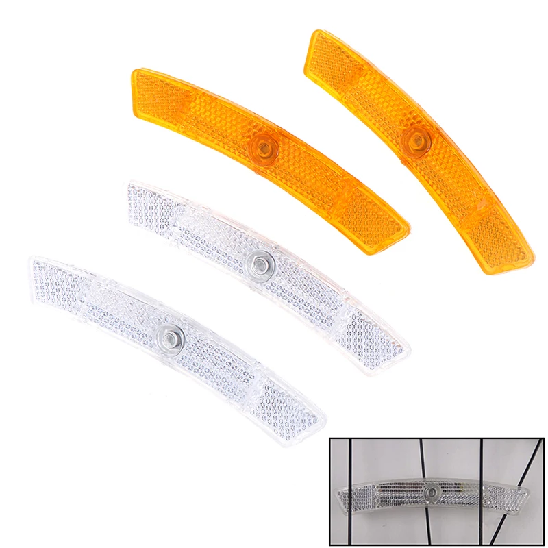 2 pièces vélo a parlé réflecteur sécurité avertissement lumière roue jante lumière réfléchissante pour VTT Vintage Clip Tube réflecteur
