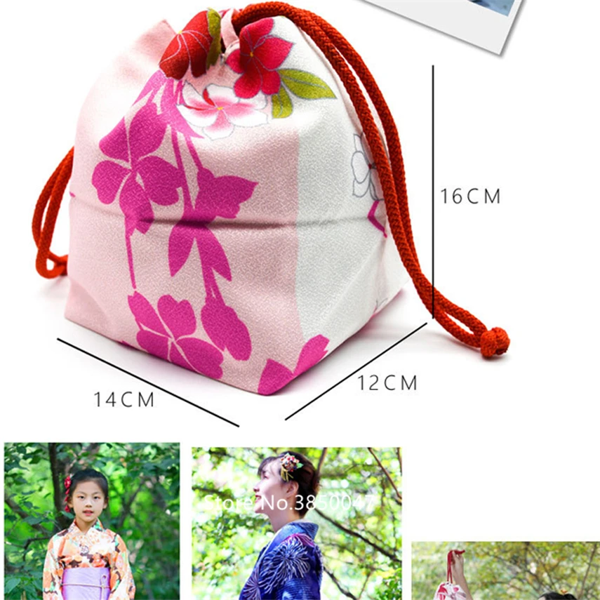 Женская сумка кимоно в японском стиле Yukata Kawaii винтажная с цветочным принтом Haori