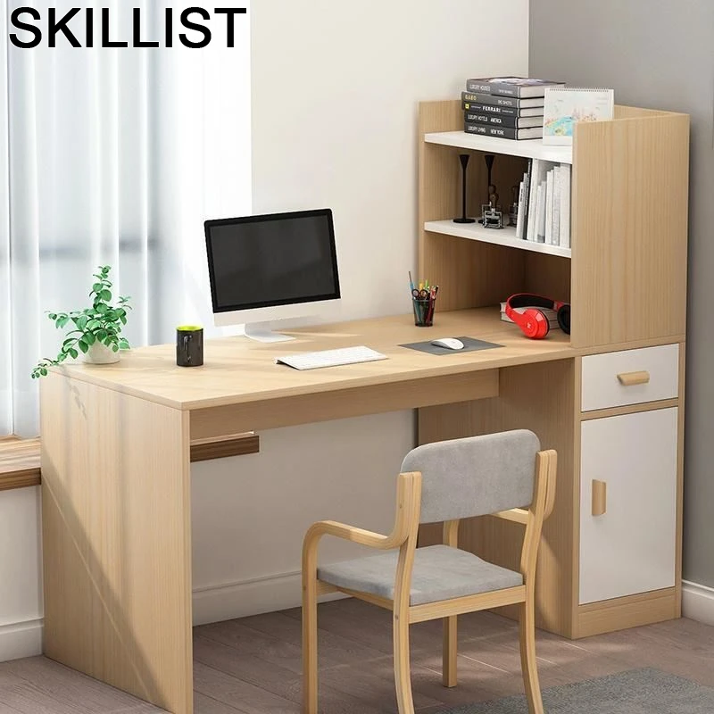 

Lap Biurko Tisch Notebook Stand Mesa Escritorio Tray Bed Bureau Meuble Computer Tablo Desk Bedside Laptop Table With Bookshelf
