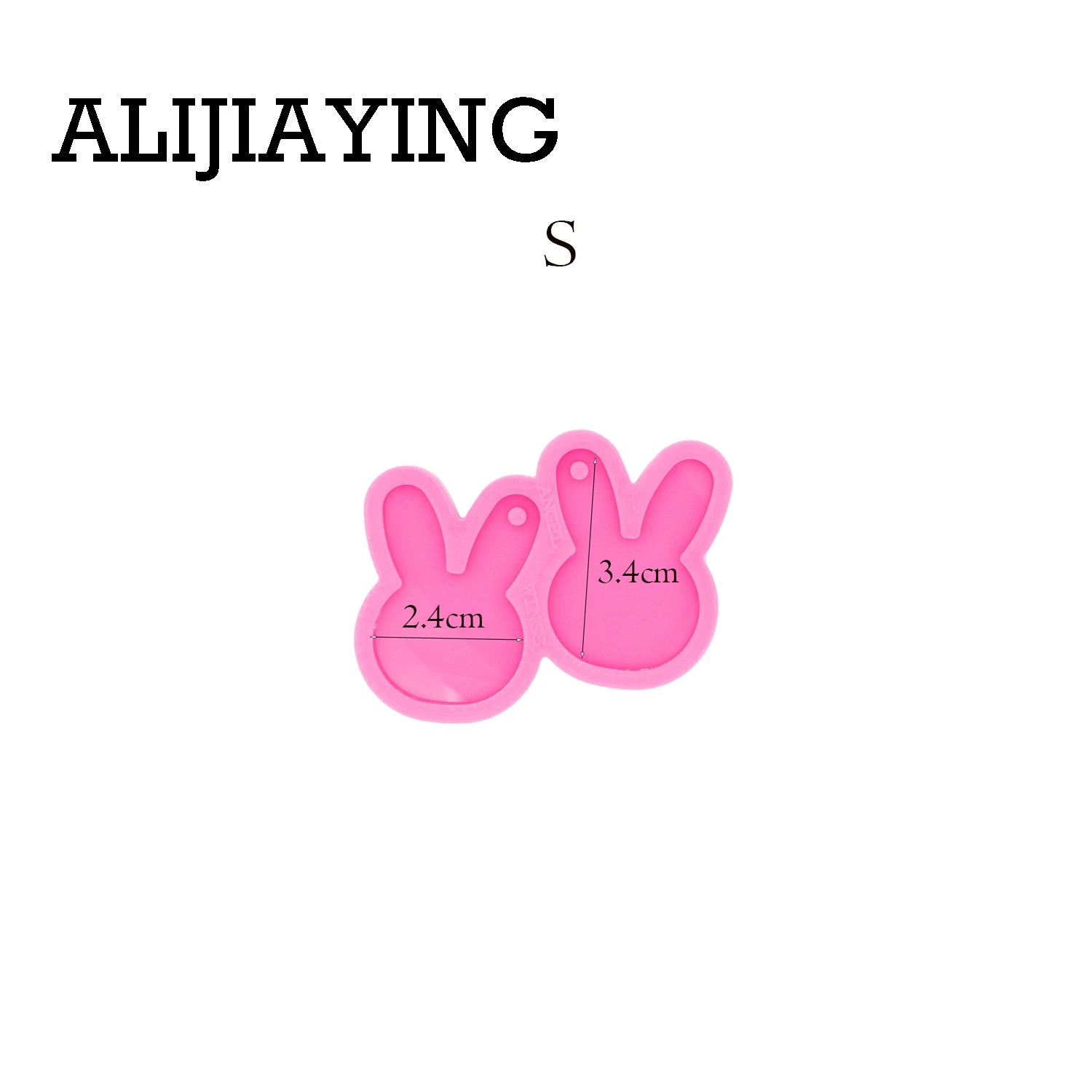 DY0409 Glossy Rabbit Earrings Silicone Mold Resin Pendant Mould for Epoxy Jewelry Making DIY Bunny Crafts silicone mold