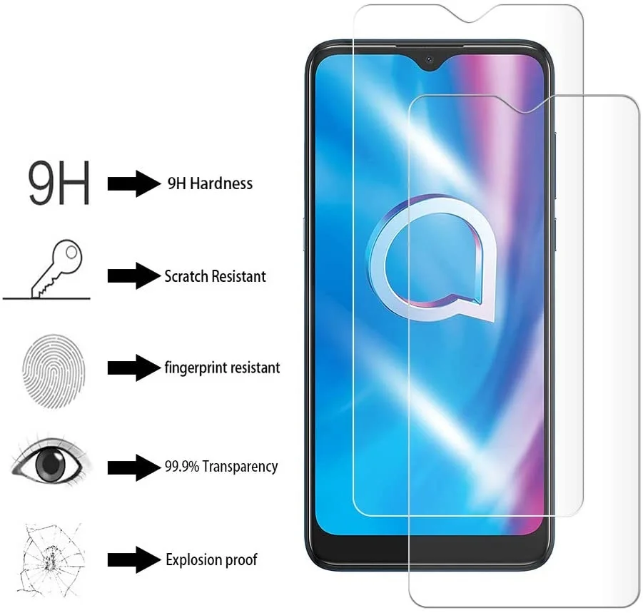 Защитная пленка из закаленного стекла для Alcatel Работает с любым оператором 1A 1B 1S