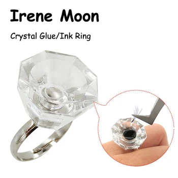 

Crystal Ring Eyelash Glue Container Eye Lashes Extension Adhesive Holder Extension Application Tools Cosmetic Makeup Supplies