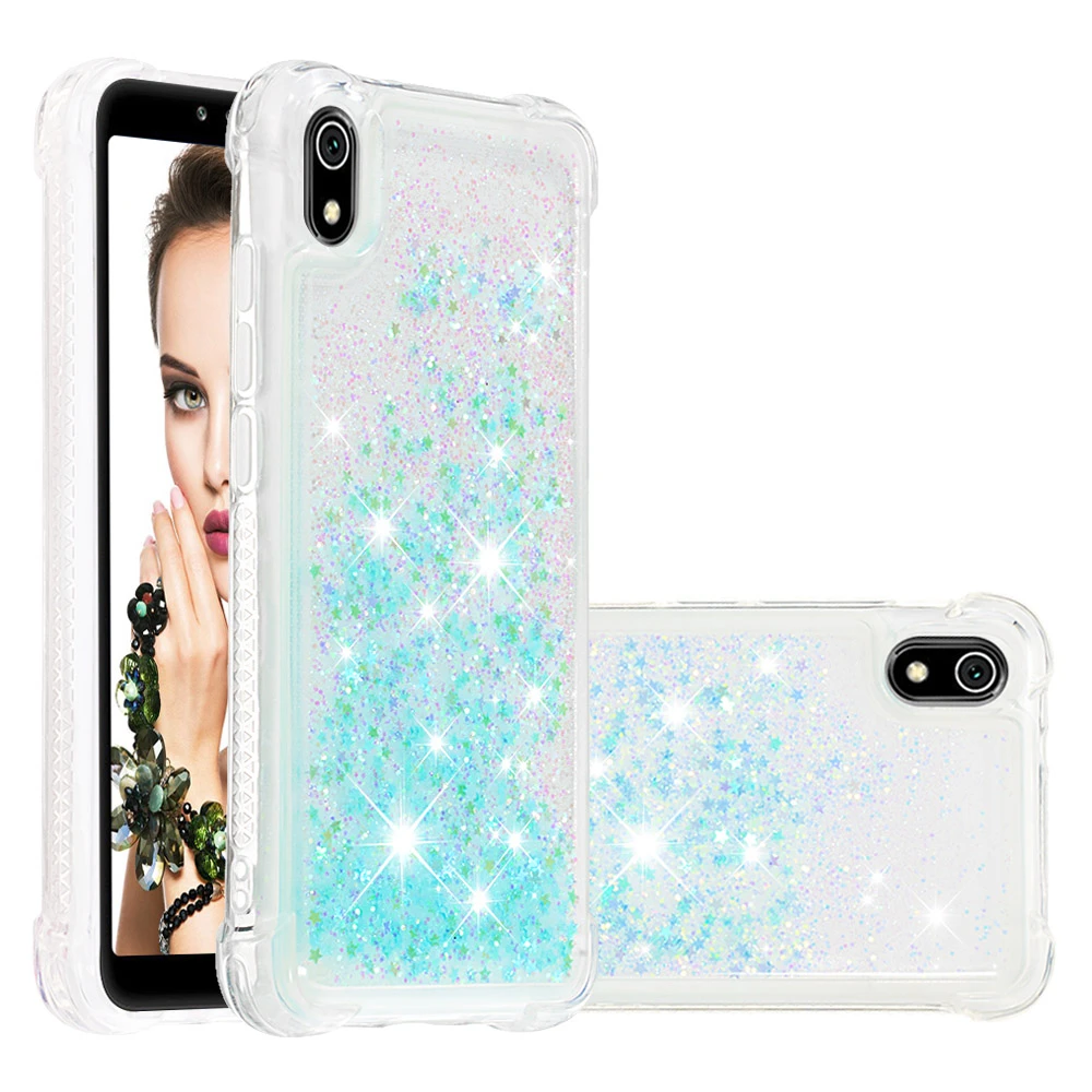 Simple Glitter Colorful Love Heart Quicksand Case For Xiaomi Redmi K20 Pro 7A 6 Mi A2 Lite Cute Shiny Silicone Cover | Мобильные