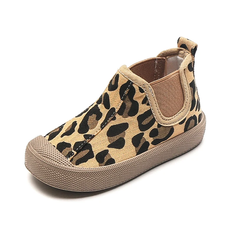 Spring Autumn New Kids Sneakers High Children's Canvas Shoes Boys And Girls Child Baby Slip On Boots Casual Military Boots