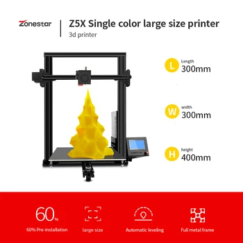 

ZONESTAR Large High Precision Resolution Ultra silent Easy Install Optional Dual Extrusion Auto Mix Color 3D Printer DIY Kit