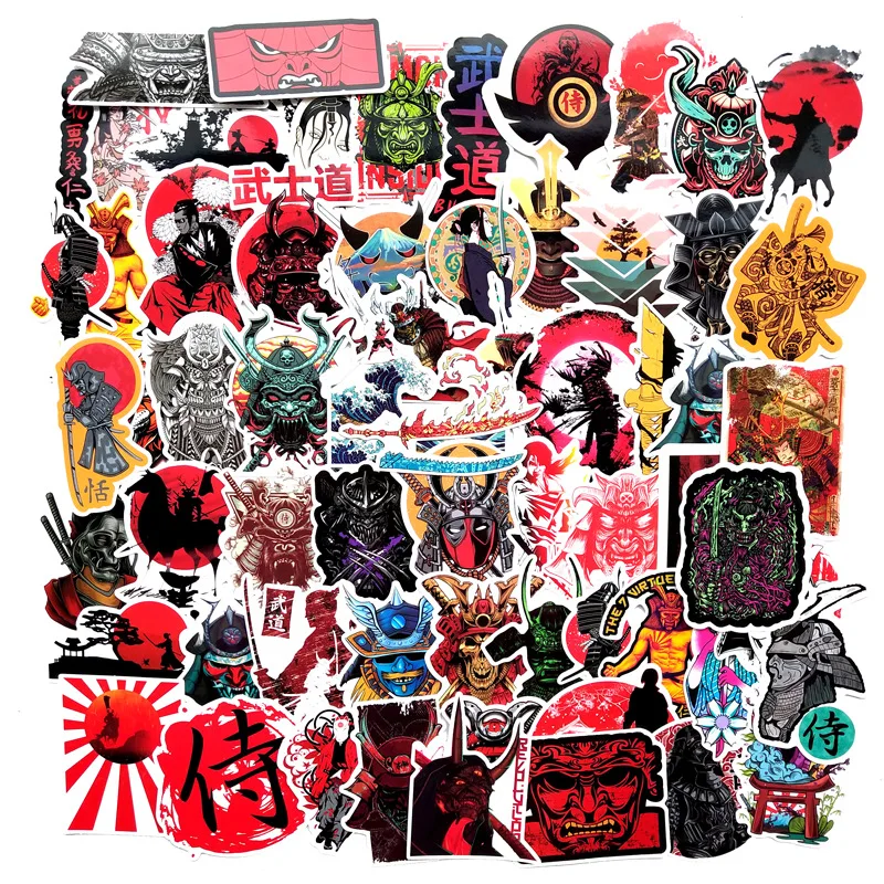 

65pcs Japan Bushidou Graffiti Stickers For Refrigerator Laptop Skateboard Motorcycle Luggage House Decoration Stickers