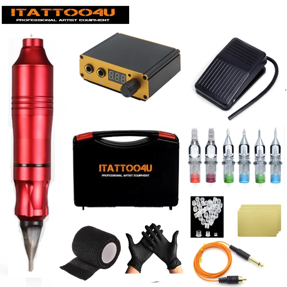 Tattoo-Kit-Professional-Tattoo-Machines-Pen-Set-Inks-Power-Supply-Grips-Body-Art-Tools-Tattoo-Permanent (2)