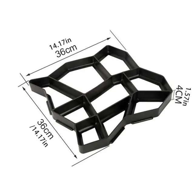 Kerti Burkolat Cement Tégla Beton Formák Barkáit Műanyag Út Készítő Kőút Penész Újrafelhasználható Dekorációs Szerszámok - Image 6