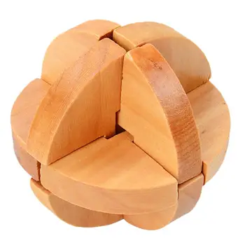 

Wooden Kongmingn Lock Brain Teaser Puzzle Children Adults Brain Teaser IQ EQ Test ModelEducational Game Toy Wo