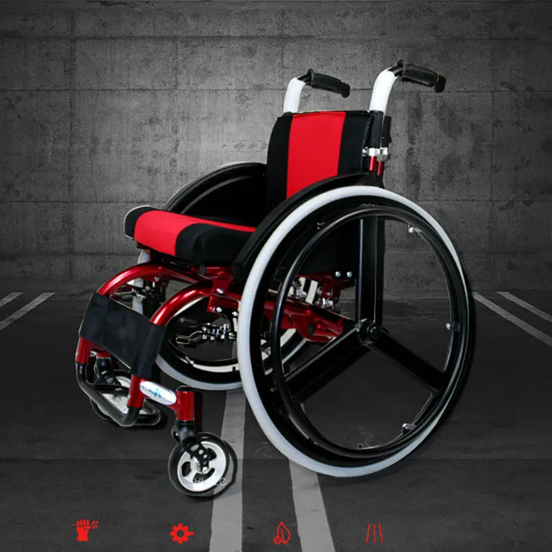Sports Wheelchair Fast Folding Disabled Old People Fashionable Walk Chair Leisure Wheelchair Folding Portable Aluminum Wheel