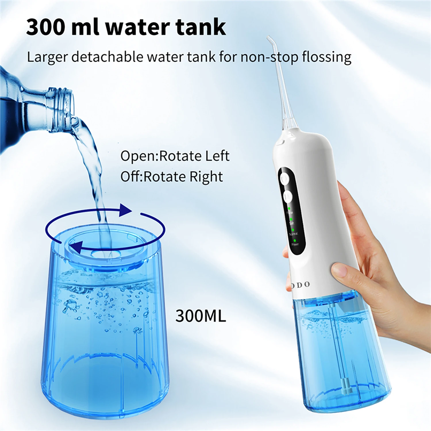 KODO irygator doustny do zębów Flosser irygator wodny USB akumulator przenośny Dental strumień wody pod ciśnieniem 300ML irygador dental dental floss 5 KODO irygator doustny do zębów Flosser irygator wodny USB akumulator przenośny Dental strumień wody pod ciśnieniem 300ML irygador dental dental floss 5