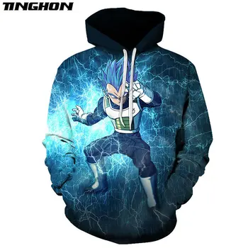 

Dragon Ball Z Vegeta Resurrection Hoodies Women Men Anime Super Saiyan Goku Hoodie Plus Size XS 6XL 7XL DB34