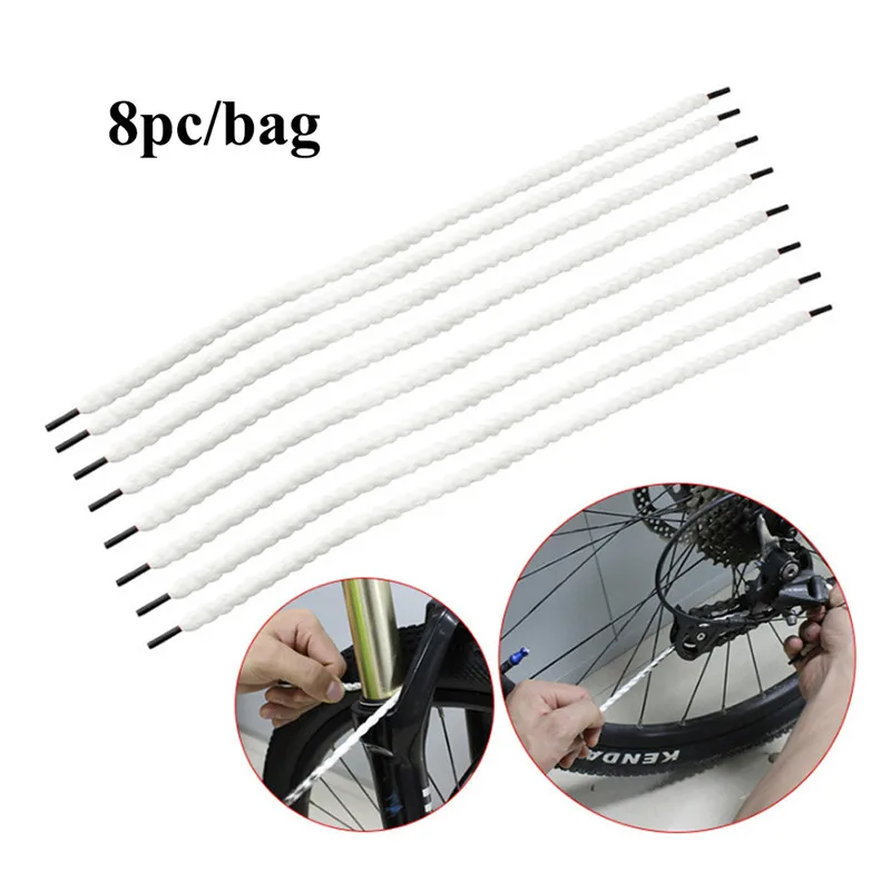 8pcs Wash Decontamination Gear Floss Portable Bicycle Chain Flywheel Tire Universal Bike Reusable Durable Cleaning Line Cycling