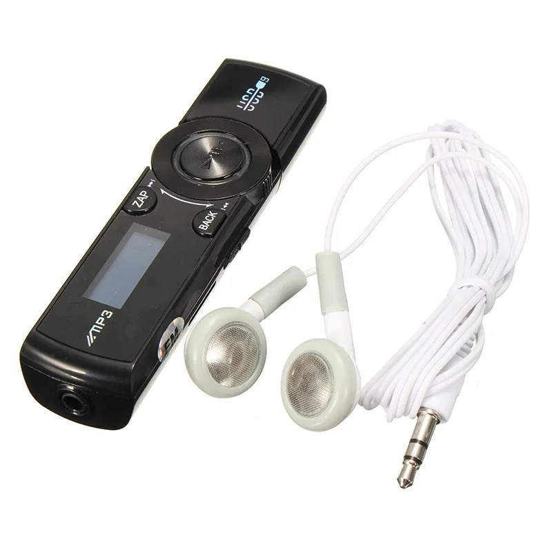 Lcd USB MP3-плеер FM радио плеер Поддержка 16 Гб Micro SD/TF карта с наушниками