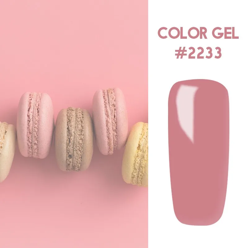 Lakimu 60 цветов УФ-гель для ногтей чистый цвет замачивается дизайн ногтей Полупостоянный Гель-лак для маникюра 5 мл нужно базовое верхнее покрытие - Цвет: 2233