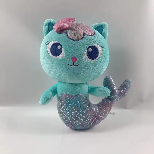 Kawaii Gabby Dollhouse Plush Cartoon Mermaid Cat Mermaid Soft Stuffed Animals Plushie Kids Xmas Birthday Gift Party Decor Toys