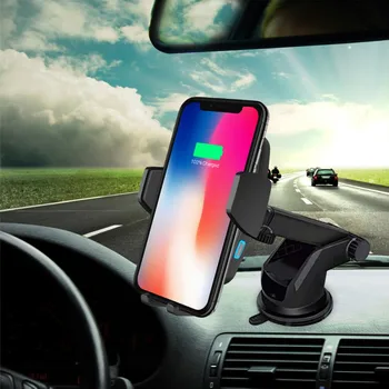 

For IPhone for Samsung for Android Wireless Car Charger 10W 7.5W 5W Cellphone Automotive Fast Charging Cradle Stand